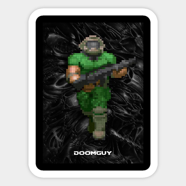 Doomguy Sticker by Beegeedoubleyou